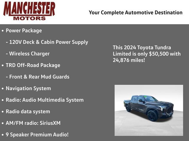 Used 2024 Toyota Tundra Limited w/ TRD Off-Road Package AWD/4WD image 2