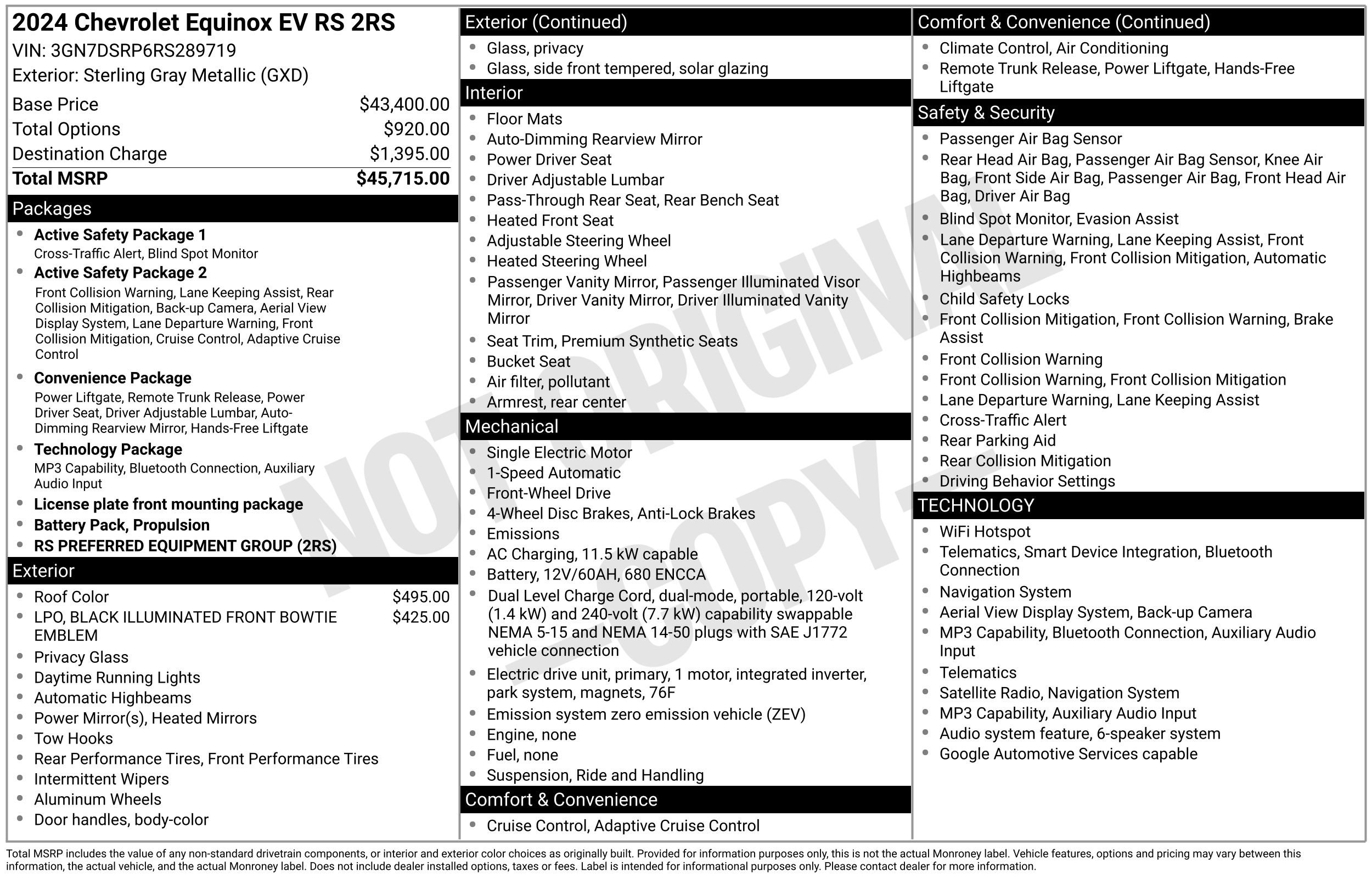 Used 2024 Chevrolet Equinox EV RS FWD image 2