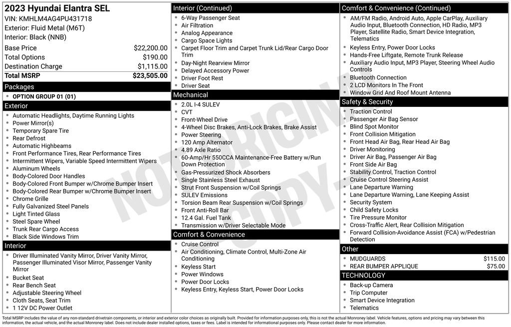 Used 2023 Hyundai Elantra SEL image 28
