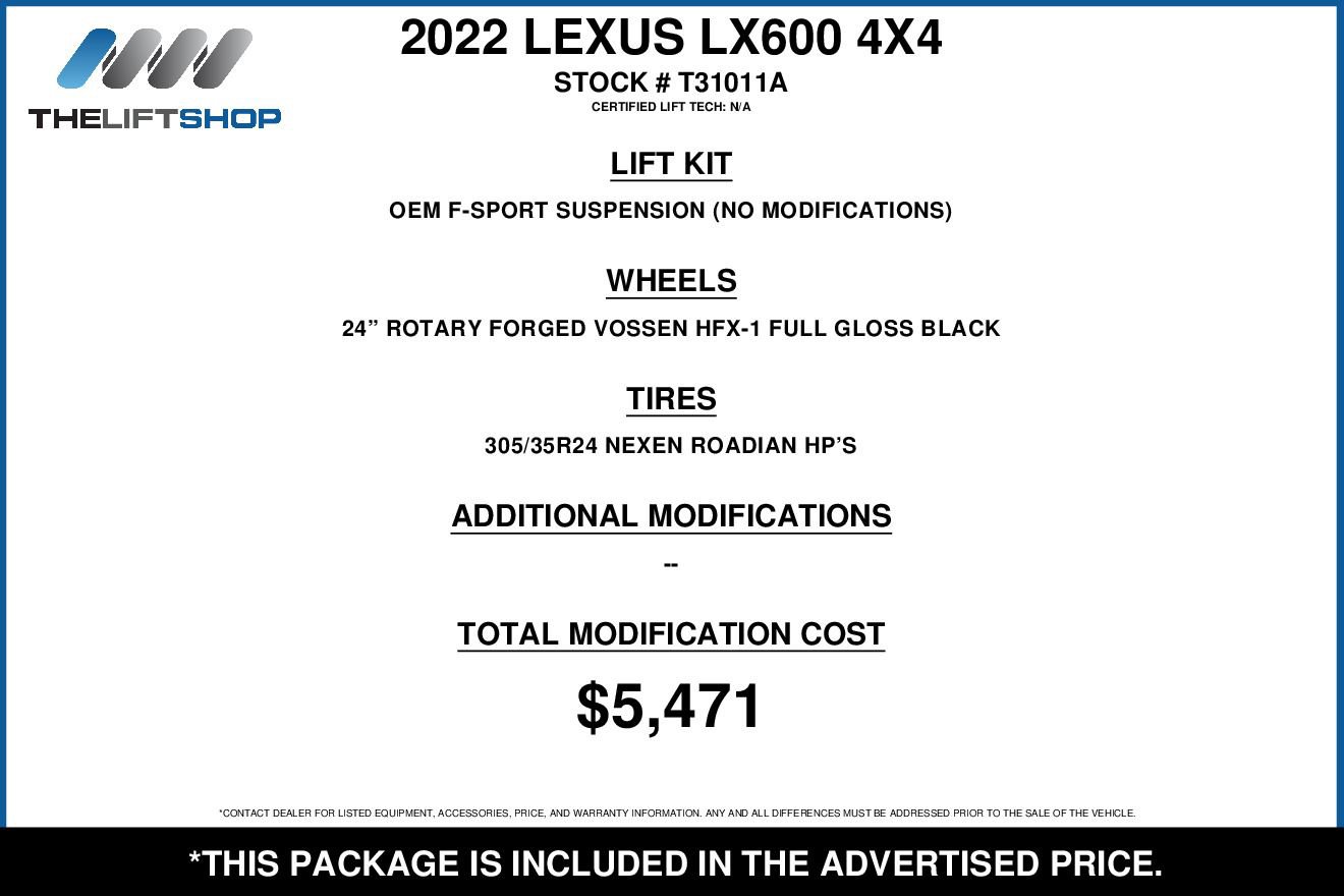Used 2022 Lexus LX 600 F Sport w/ Accessory Package (Z1) video 2