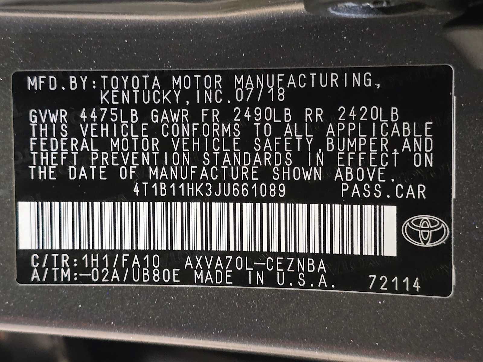 Used 2018 Toyota Camry LE FWD image 30