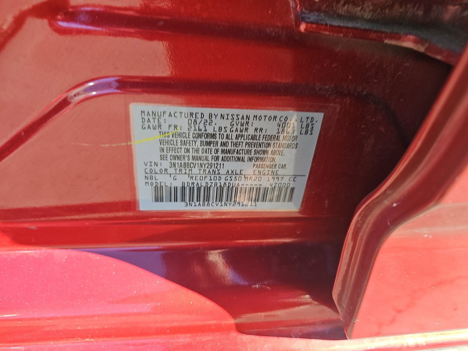 Used 2022 Nissan Sentra SV w/ Trunk Package image 14