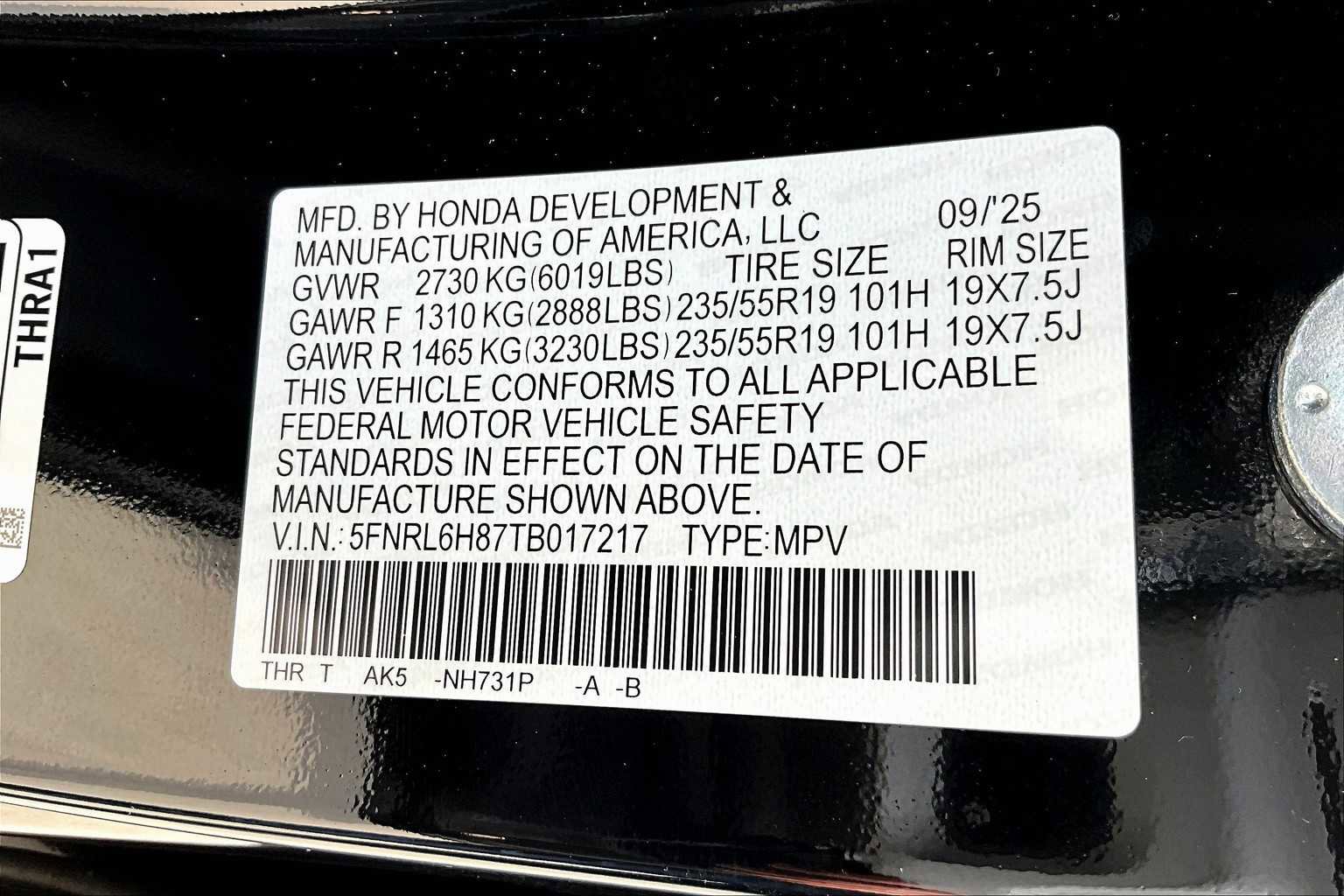 New 2026 Honda Odyssey Touring image 18