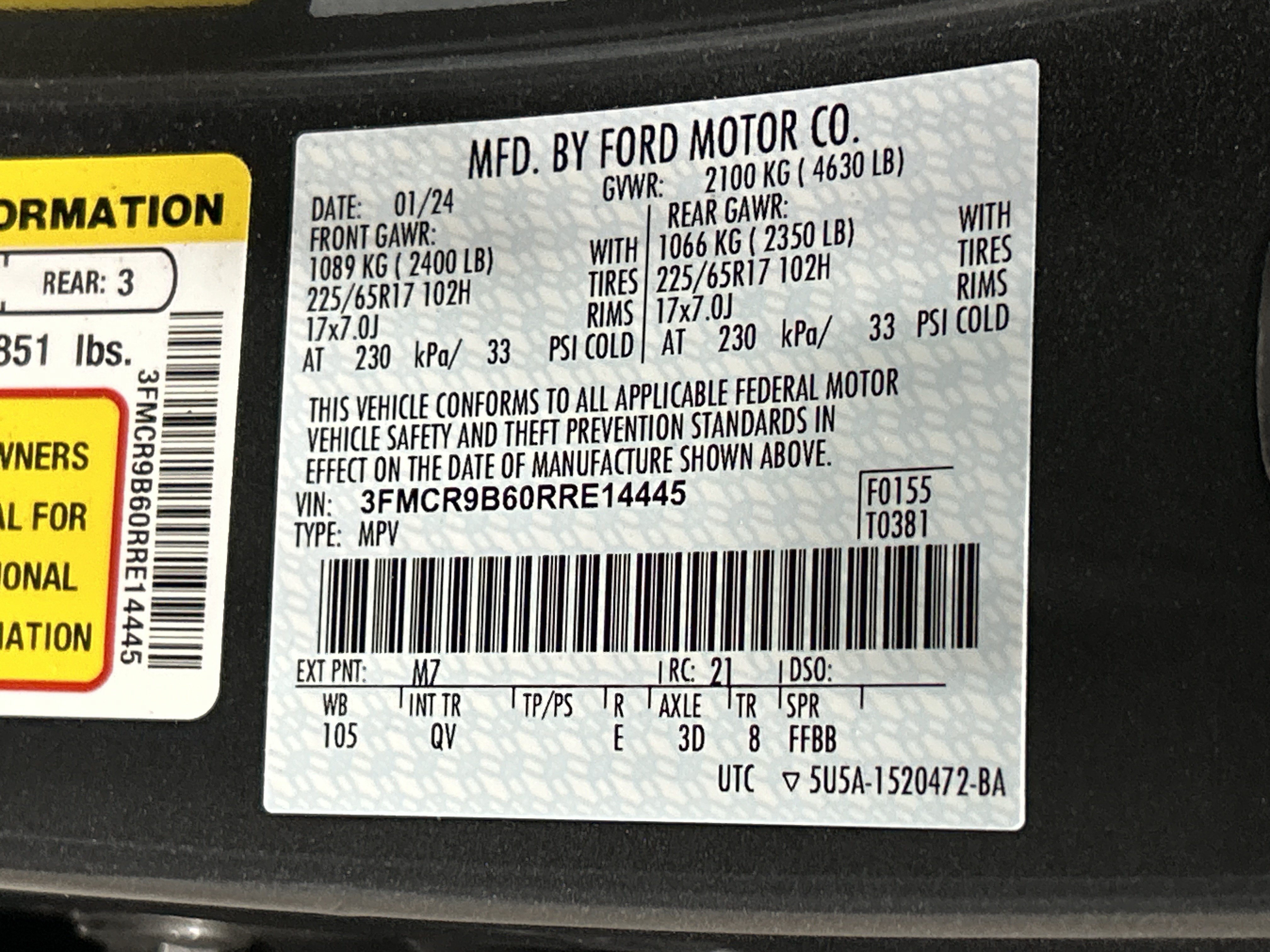 Used 2024 Ford Bronco Sport Big Bend w/ Convenience Package AWD/4WD image 35
