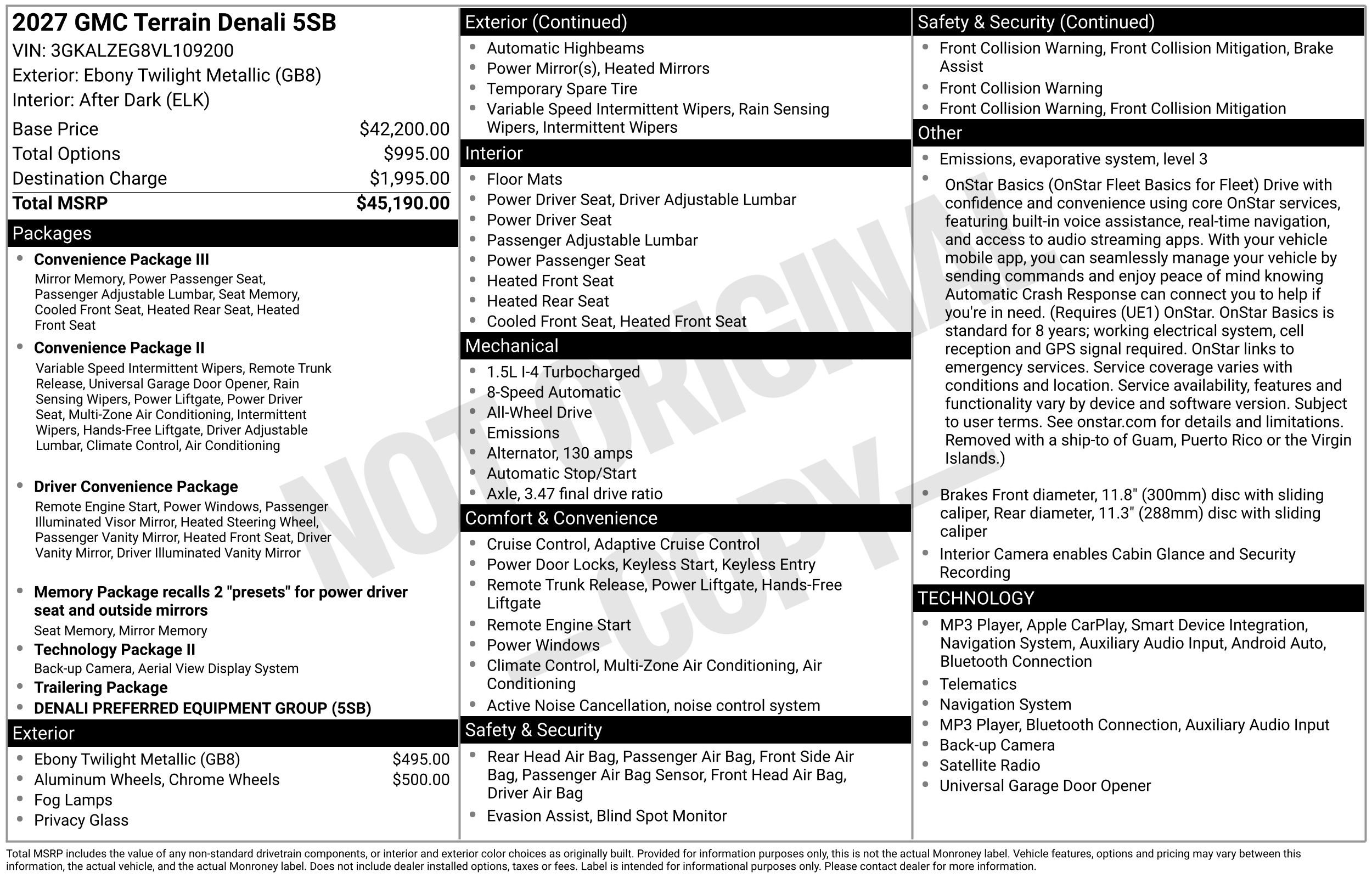 New 2027 GMC Terrain Denali AWD/4WD image 3