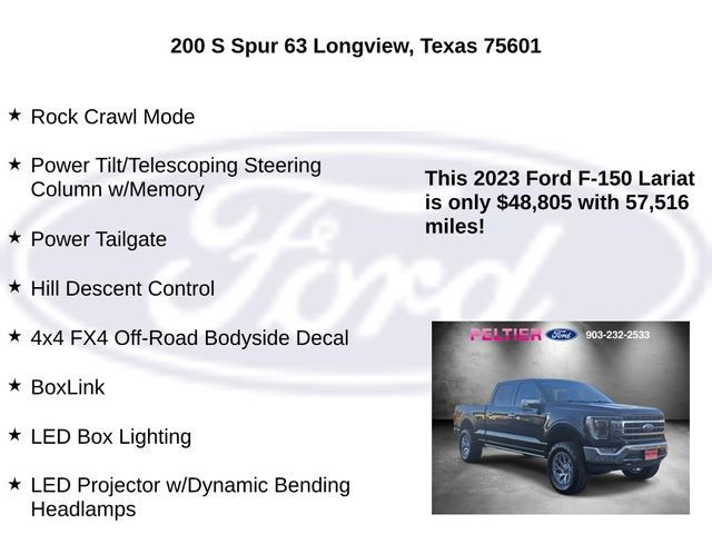 Used 2023 Ford F150 Lariat w/ Equipment Group 502A High image 30