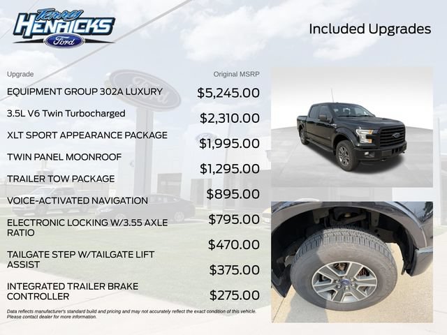 Used 2016 Ford F150 XLT w/ Equipment Group 302A Luxury AWD/4WD image 8