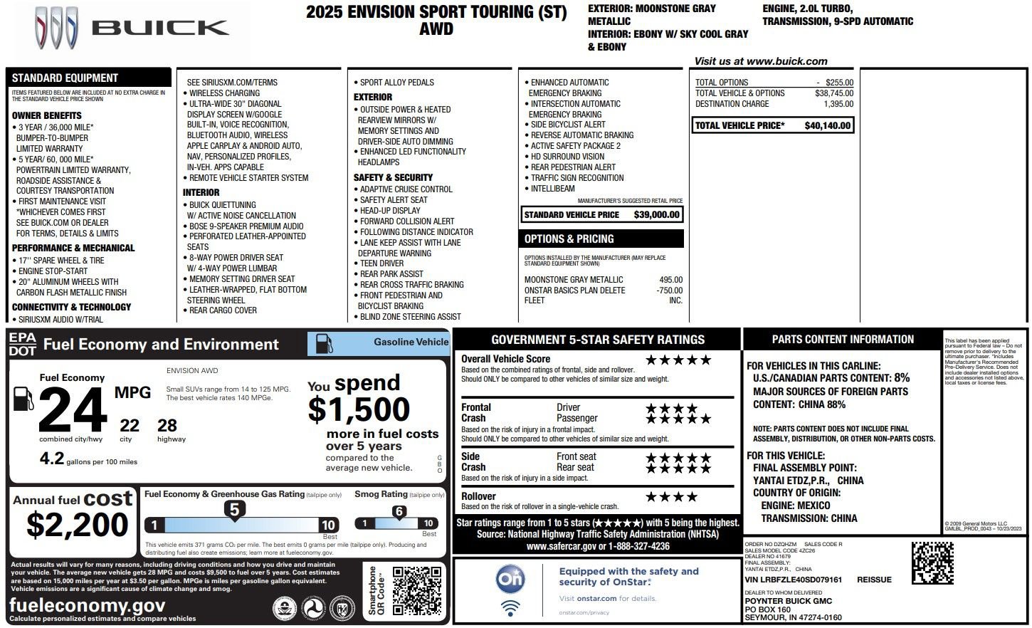 Used 2025 Buick Envision Sport Touring AWD/4WD image 39