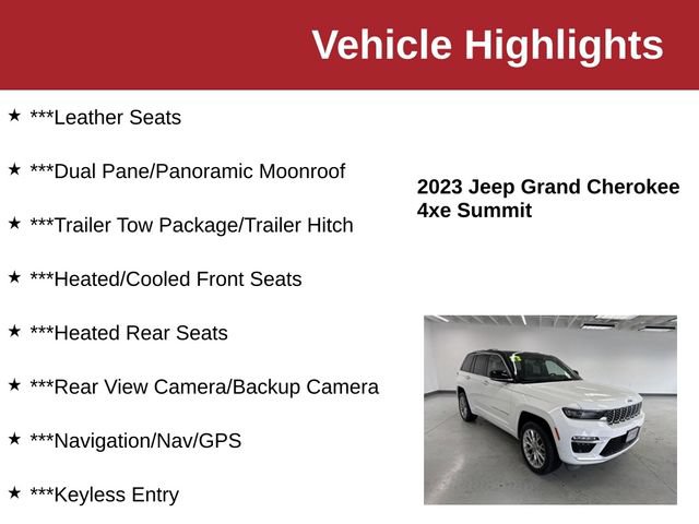Used 2023 Jeep Grand Cherokee Summit w/ Luxury Tech Group V AWD/4WD image 10