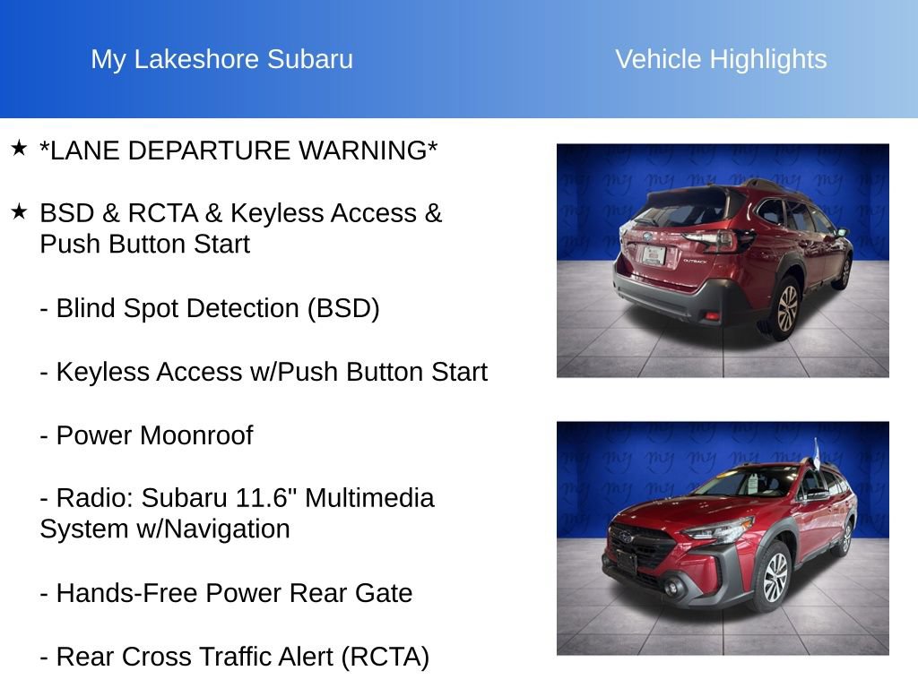 Certified 2025 Subaru Outback Premium AWD/4WD image 7