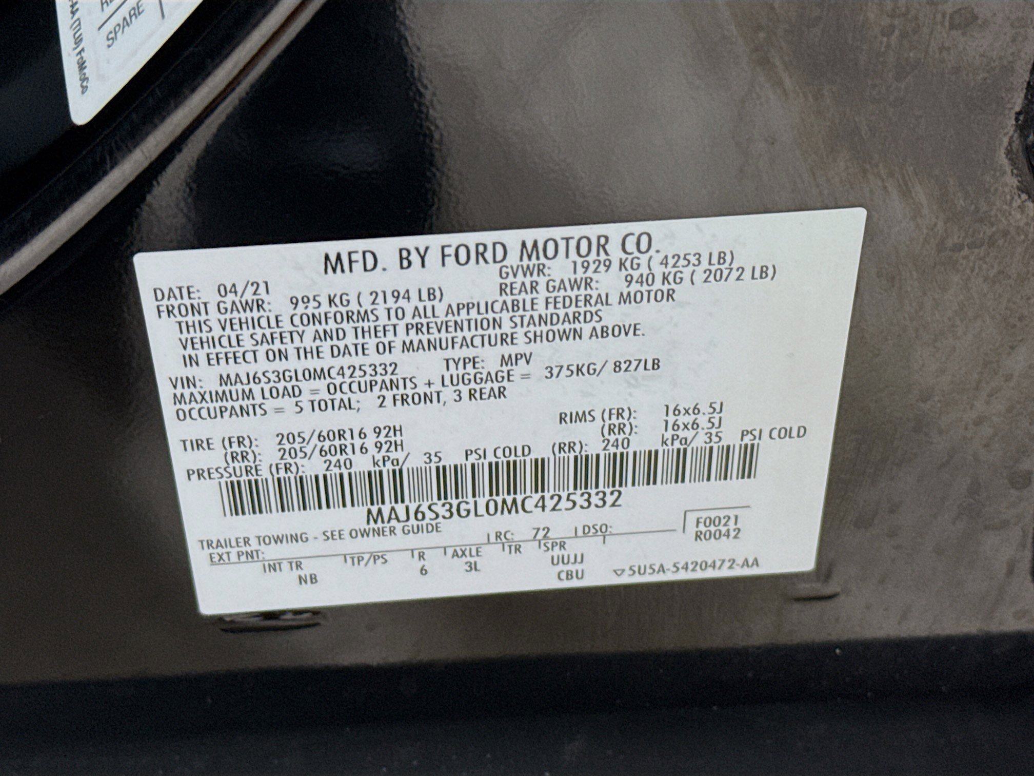 Used 2021 Ford EcoSport SE w/ SE Convenience Package image 38