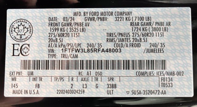 Used 2024 Ford F150 XLT w/ Equipment Group 302A MID AWD/4WD image 55