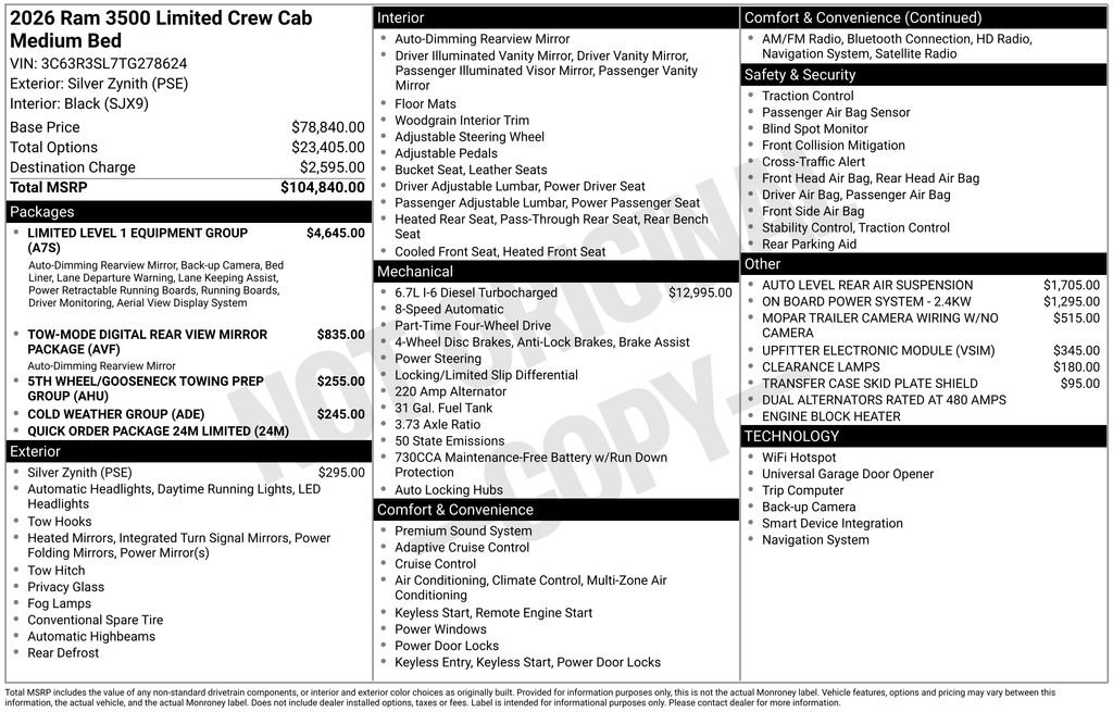 New 2026 RAM 3500 Limited image 33