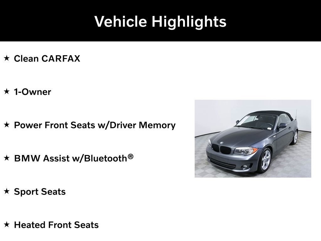 Used 2013 BMW 128i Convertible RWD image 2