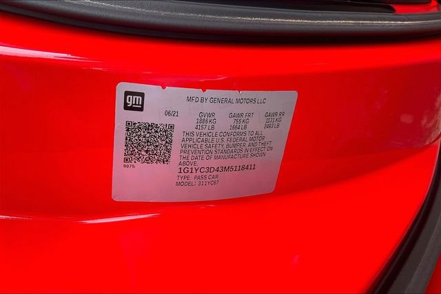 Used 2021 Chevrolet Corvette Stingray Premium Conv w/ Z51 Performance Package image 30