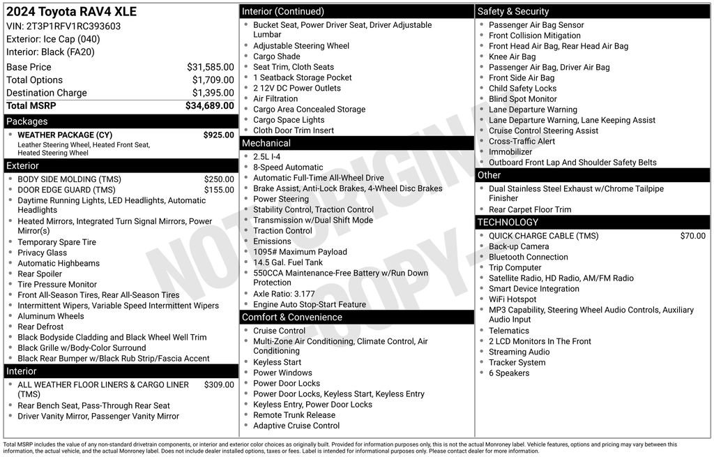 Used 2024 Toyota RAV4 XLE w/ Weather Package AWD/4WD image 7
