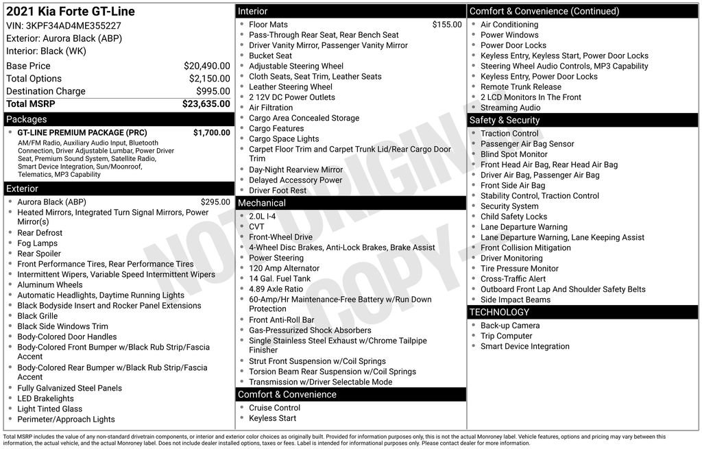 Used 2021 Kia Forte GT-Line w/ GT-Line Premium Package image 24