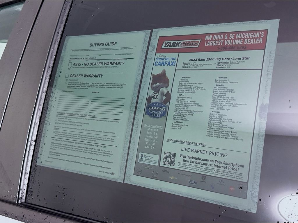 Certified 2022 RAM 1500 Big Horn AWD/4WD image 16