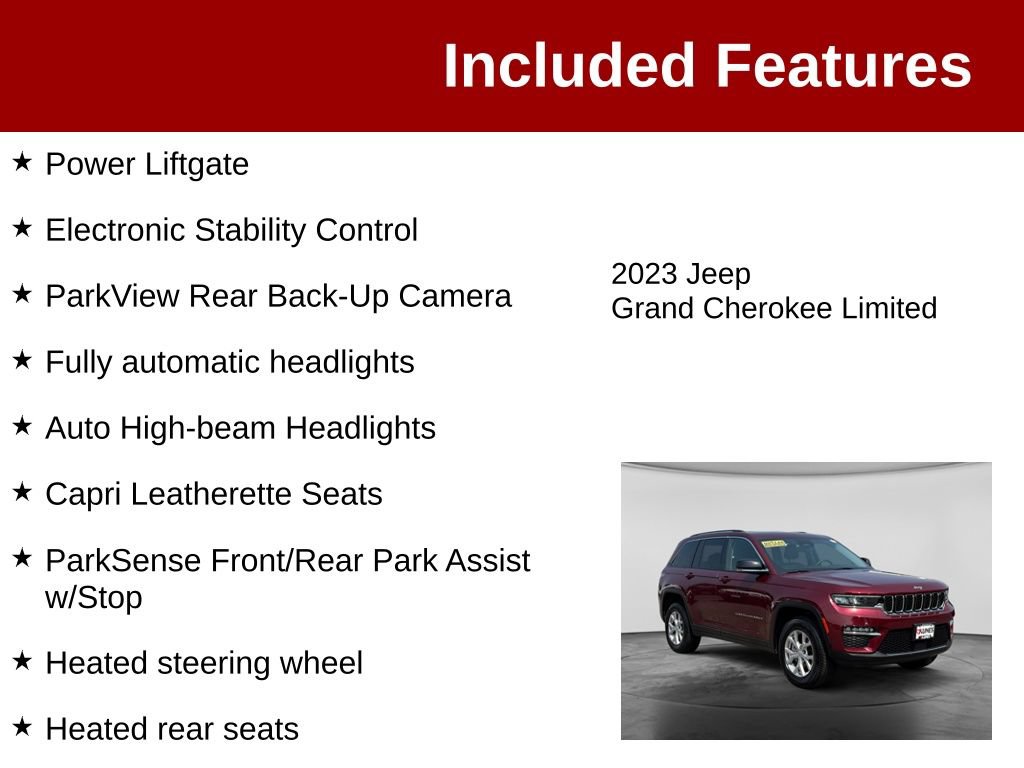 Used 2023 Jeep Grand Cherokee Limited AWD/4WD image 4