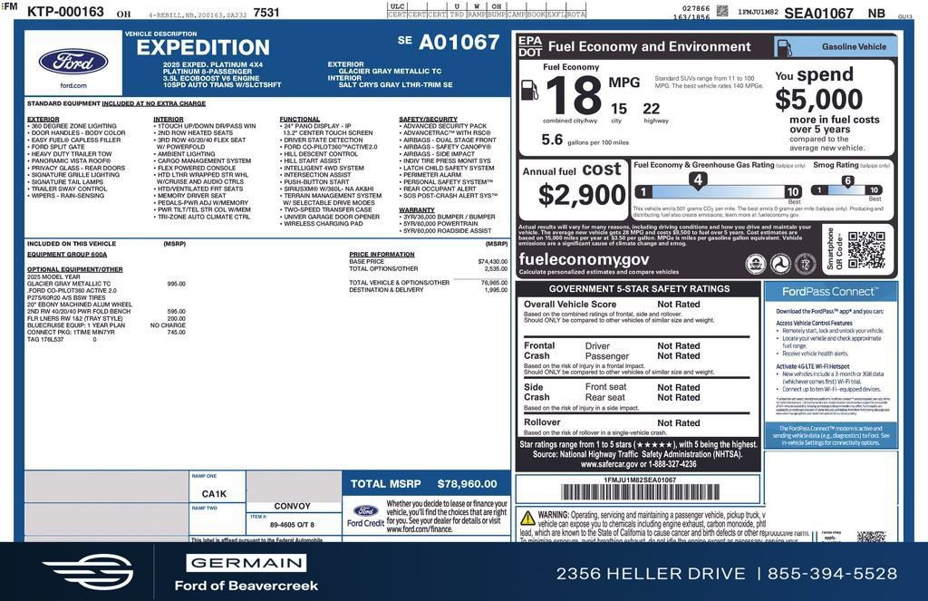 Certified 2025 Ford Expedition Platinum image 34