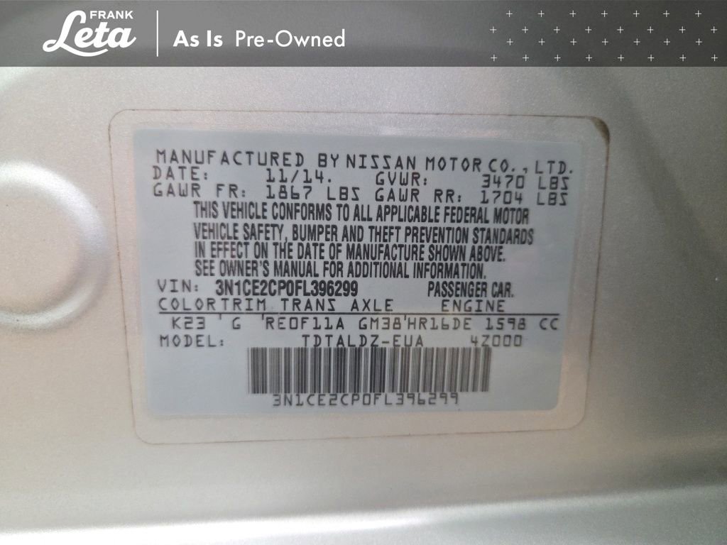 Used 2015 Nissan Versa Note SV w/ SV Convenience Package image 26