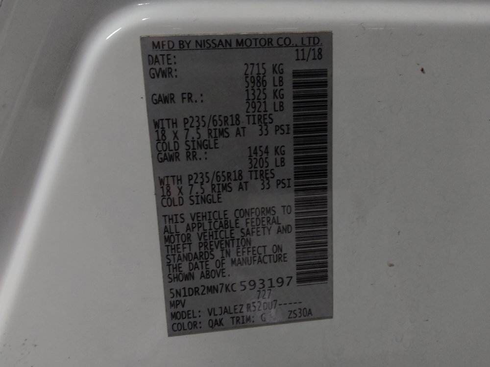 Used 2019 Nissan Pathfinder SV image 33