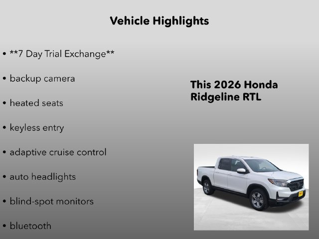 New 2026 Honda Ridgeline RTL image 5