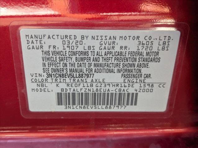 Used 2020 Nissan Versa SV w/ Trunk Package FWD image 22