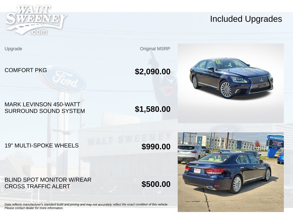 Used 2013 Lexus LS 460 AWD w/ Comfort Pkg image 11