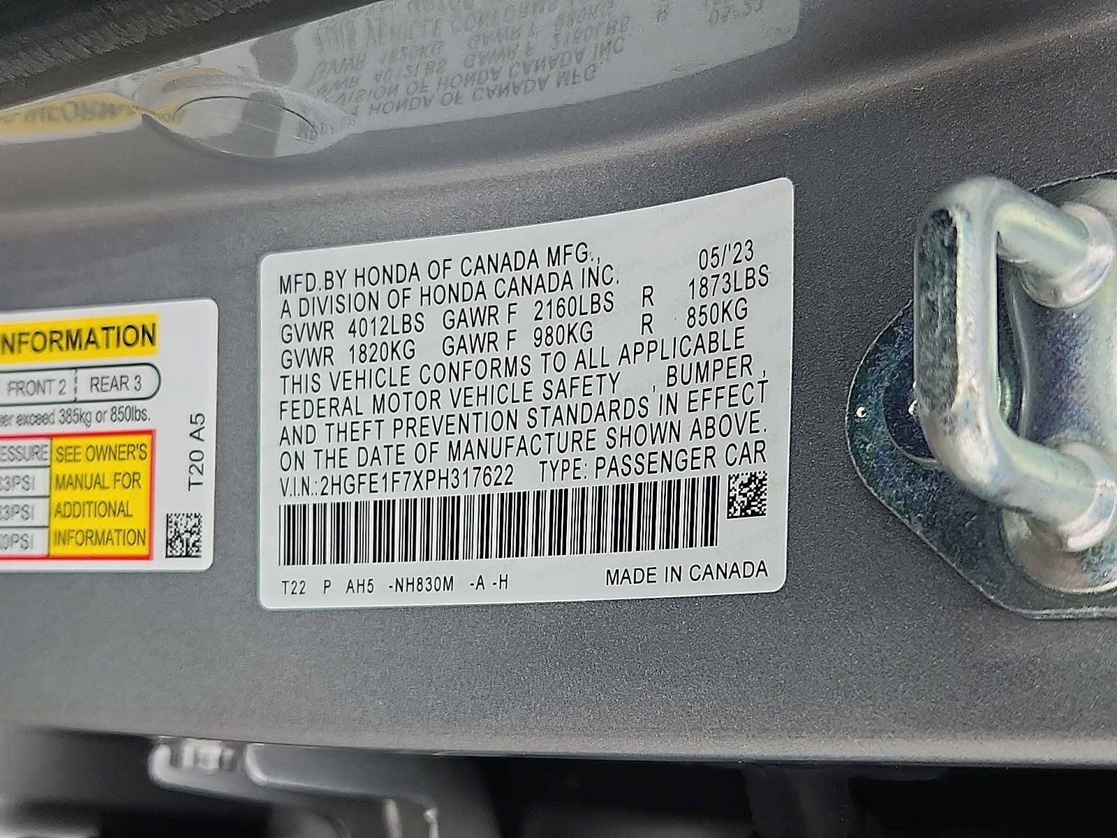 Certified 2023 Honda Civic EX image 27