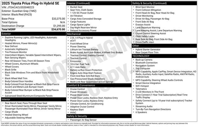 Used 2025 Toyota Prius Plug-In Hybrid FWD image 16