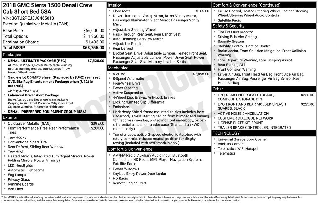 Used 2018 GMC Sierra 1500 Denali w/ Denali Ultimate Package image 2