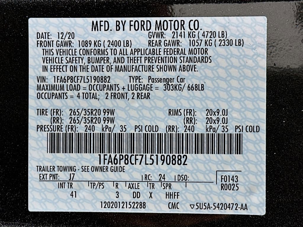 Used 2020 Ford Mustang GT Premium w/ Ford Safe & Smart Package image 33