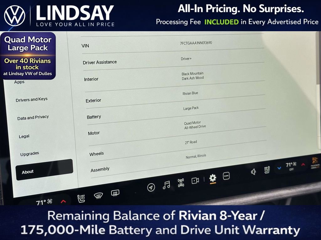 Used 2022 Rivian R1T Adventure AWD/4WD image 23