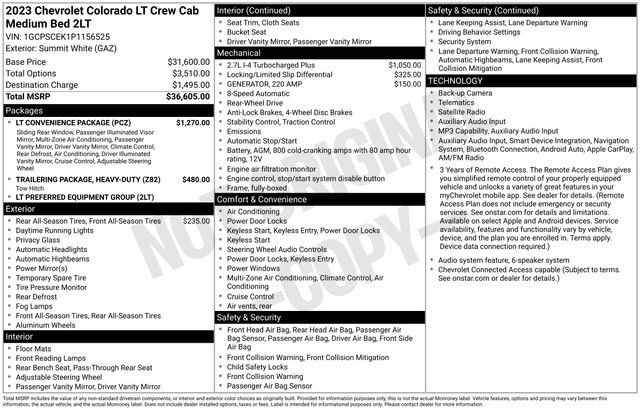 Used 2023 Chevrolet Colorado LT w/ LT Convenience Package RWD image 32