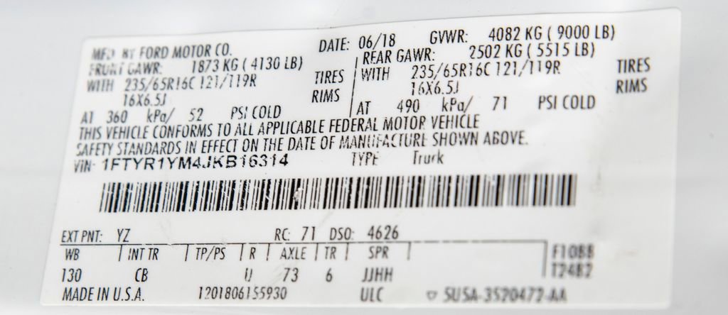 Used 2018 Ford Transit 250 130 Low Roof w/ Exterior Upgrade Package image 20