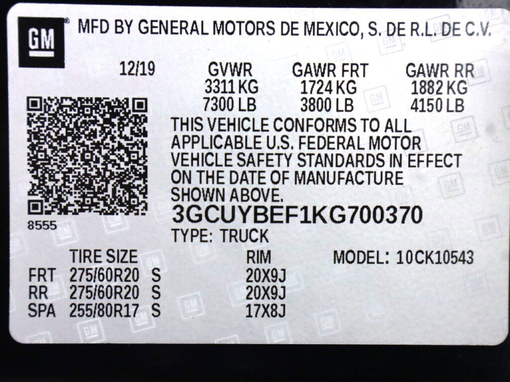 Used 2019 Chevrolet Silverado 1500 Custom w/ Custom Max Trailering Package AWD/4WD image 43
