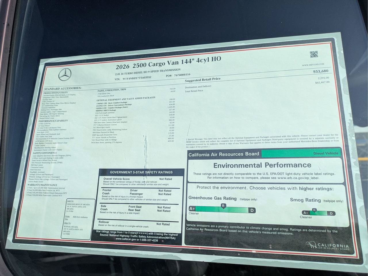 New 2026 Mercedes-Benz Sprinter 2500 image 13