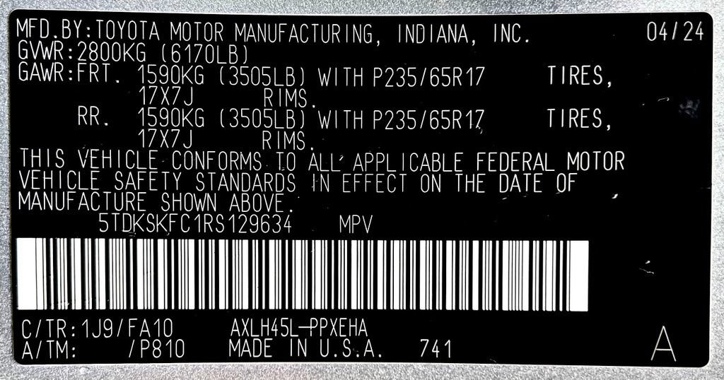 Certified 2024 Toyota Sienna LE AWD/4WD image 27