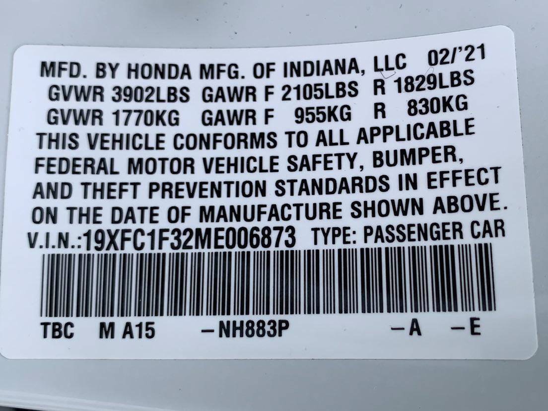 Certified 2021 Honda Civic EX image 44