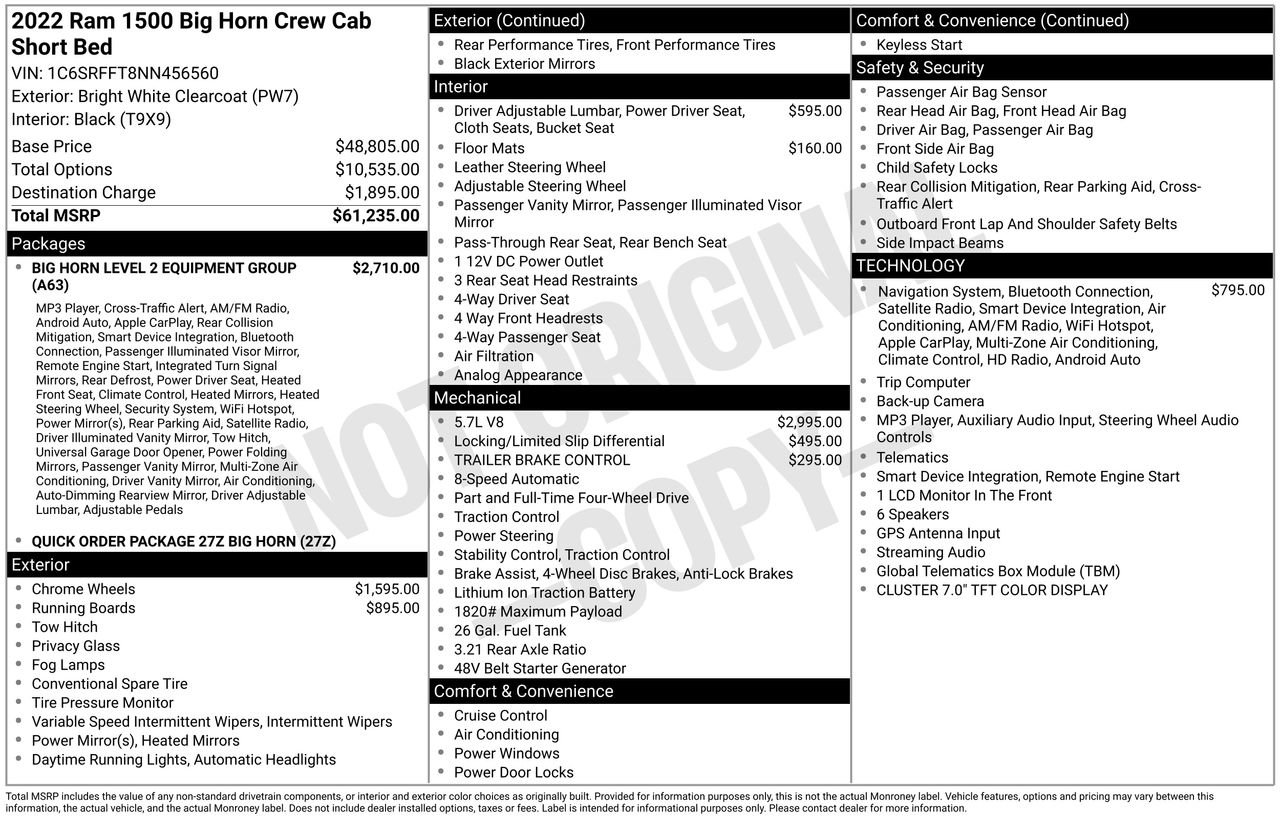 Used 2022 RAM 1500 Big Horn AWD/4WD image 5
