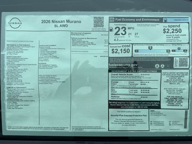 New 2026 Nissan Murano SL image 8