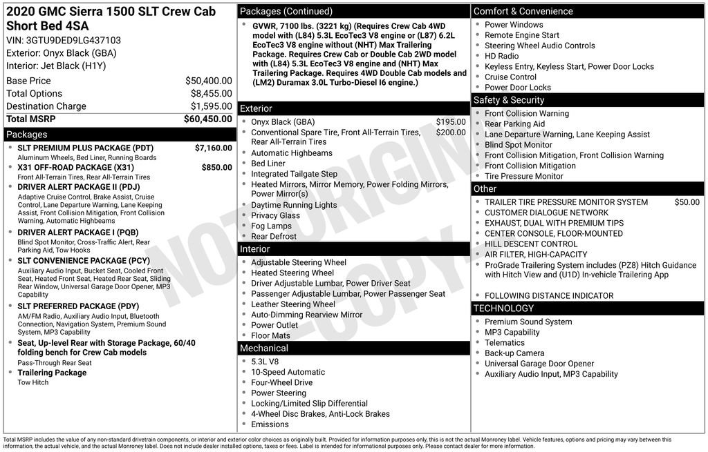 Used 2020 GMC Sierra 1500 SLT w/ SLT Premium Plus Package image 49