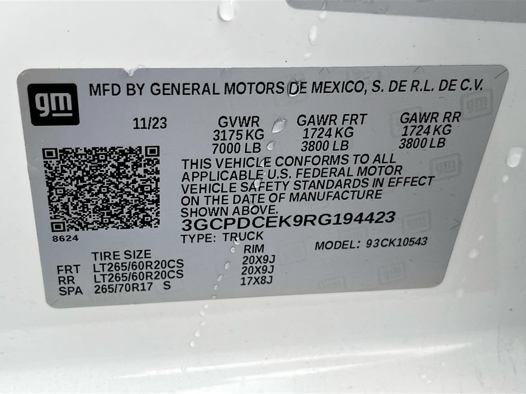 Used 2024 Chevrolet Silverado 1500 Custom Trail Boss w/ LPO, Dark Essentials Package AWD/4WD image 33