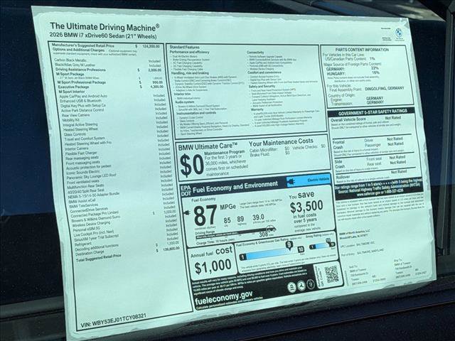 New 2026 BMW i7 xDrive60 w/ Executive Package AWD/4WD image 19