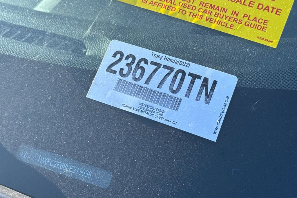 Used 2020 Honda Civic LX image 3