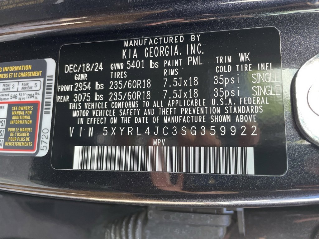 New 2025 Kia Sorento S w/ Panoramic Sunroof Package image 34