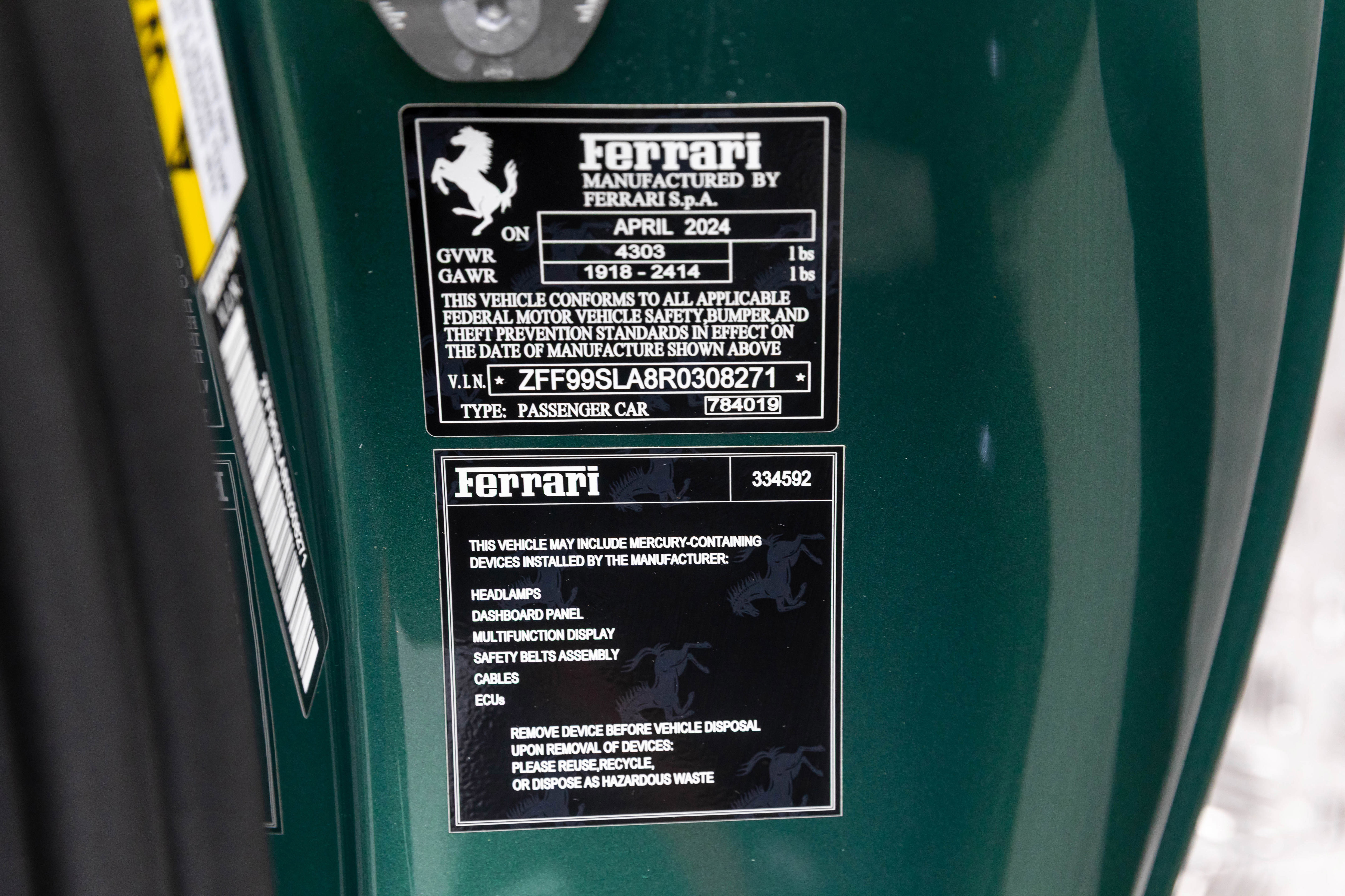 Certified 2024 Ferrari 296 GTB RWD image 19