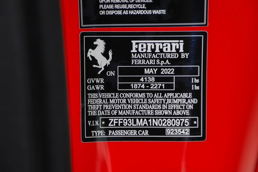 Certified 2022 Ferrari F8 Tributo RWD image 50