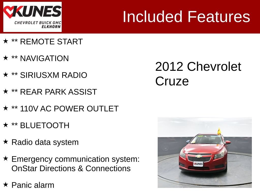 Used 2012 Chevrolet Cruze Eco FWD image 2